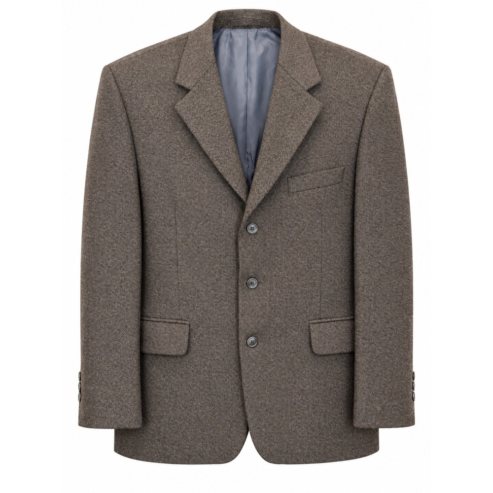 John Weitz Signature Collection Brown 100% Wool 3 Button Blazer Sport Coat 42S